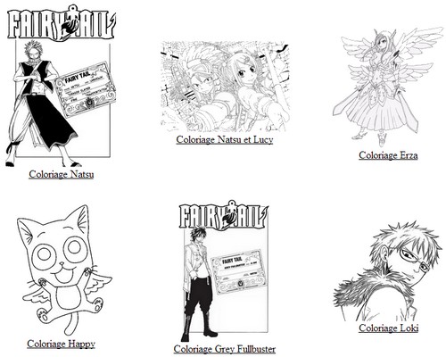 coloriage  dessiner manga fairy tail en ligne