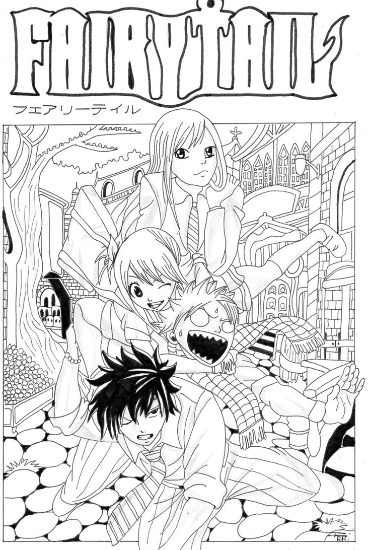 Coloriage Manga Fairy Tail