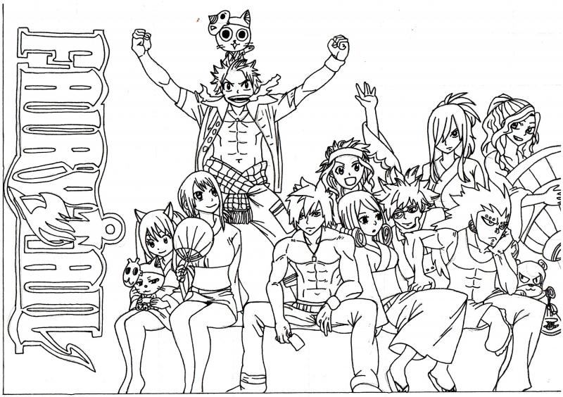 Coloriage Manga Fairy Tail