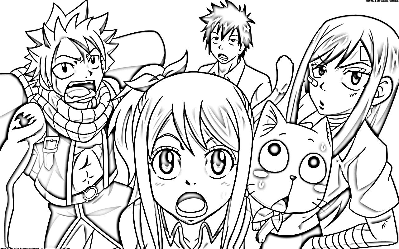 dessin fairy tail a colorier en ligne