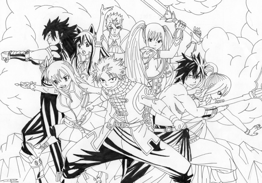 dessin fairy tail happy