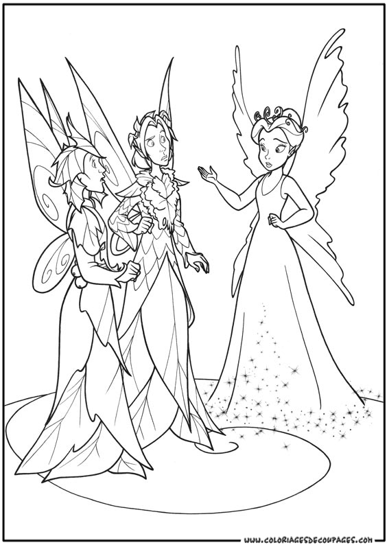Coloriage Fée Clochette à colorier - Dessin à imprimer jeux dessin fée clochette gratuit