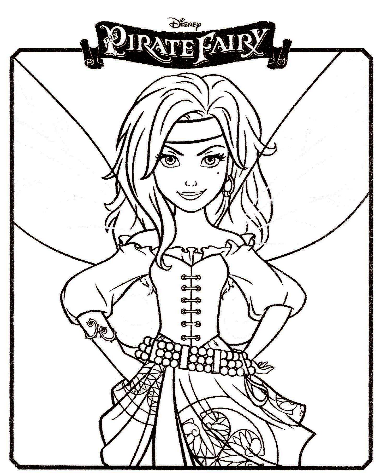 coloriage fille fee clochette