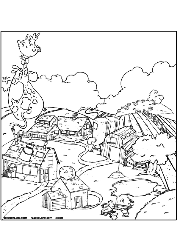 coloriage à dessiner magique ferme ms