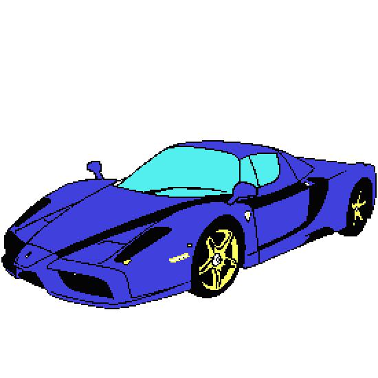 coloriage à dessiner de ferrari rouge