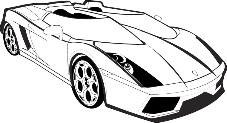 coloriage à dessiner ferrari gratuit a imprimer