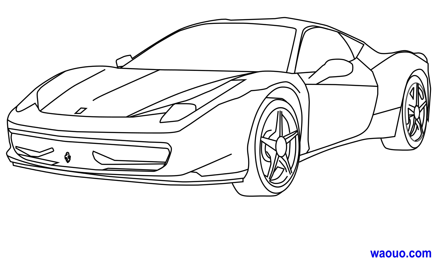 top dessin de ferrari a colorier with coloriage de voiture