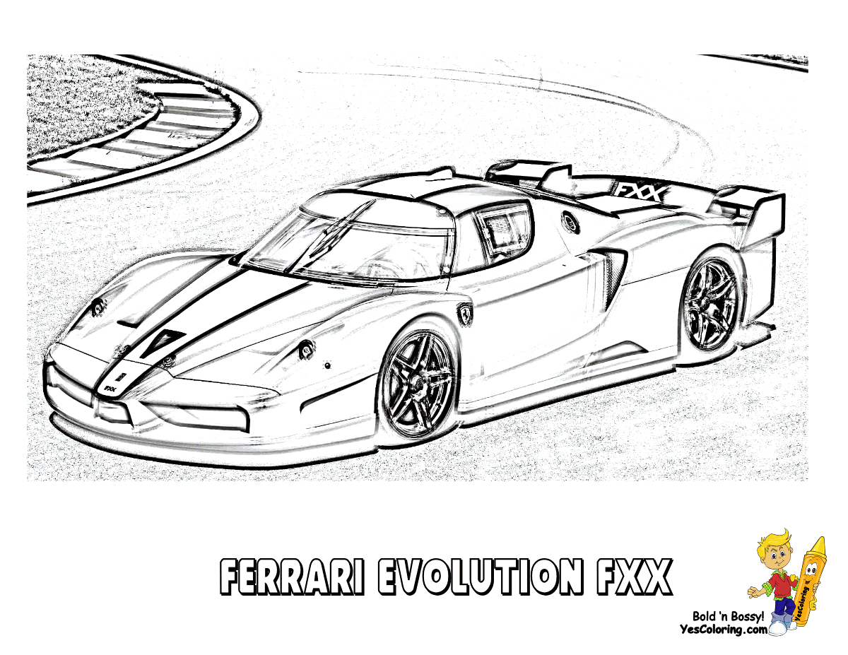 coloriage ferrari à imprimer