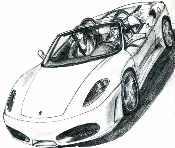 coloriage à dessiner ferrari enzo a imprimer