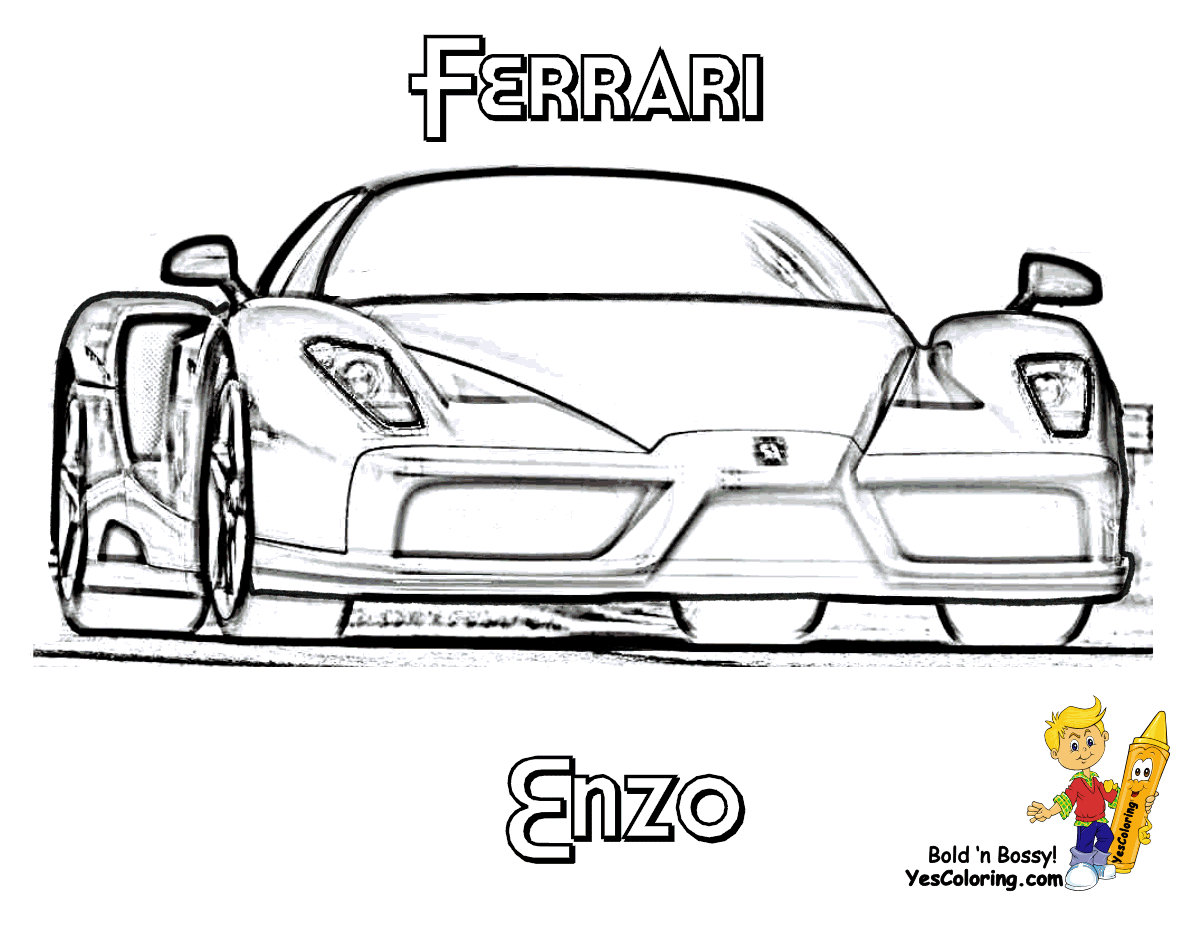 jeux de coloriage   dessiner gratuit ferrari