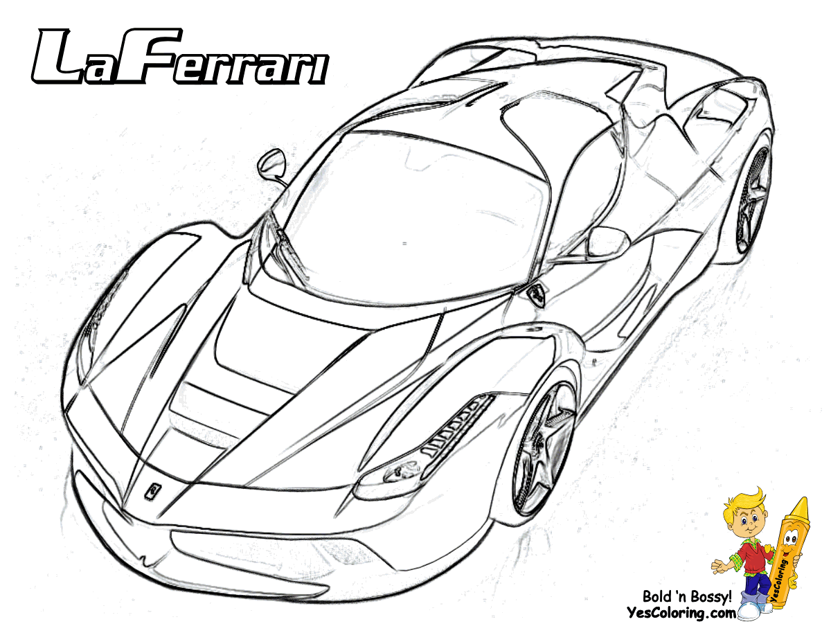 coloriage de ferrari en ligne