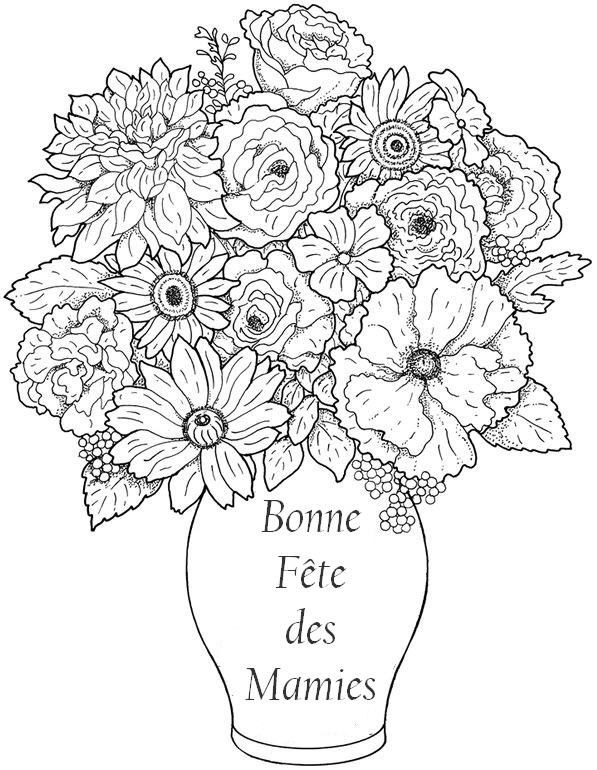 98 dessins de coloriage Fête Des Mères Fleurs à imprimer