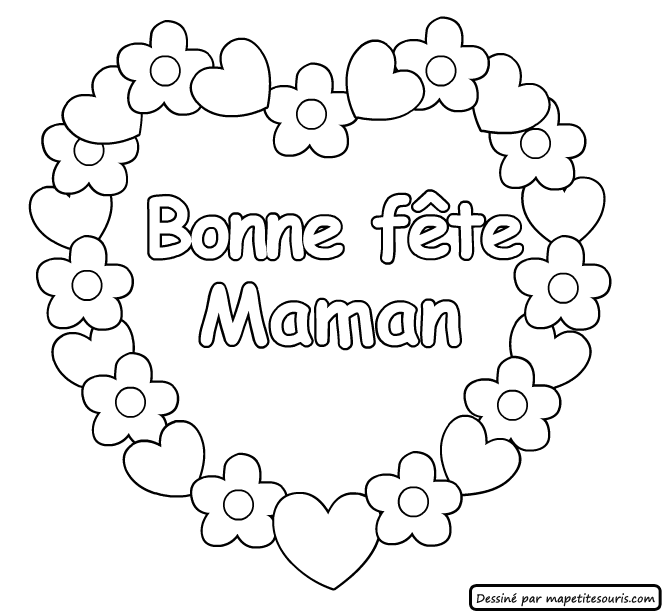 Coloriage FETE DES MERES Coloriage Mandala Fête des  - coloriage de fete des mere