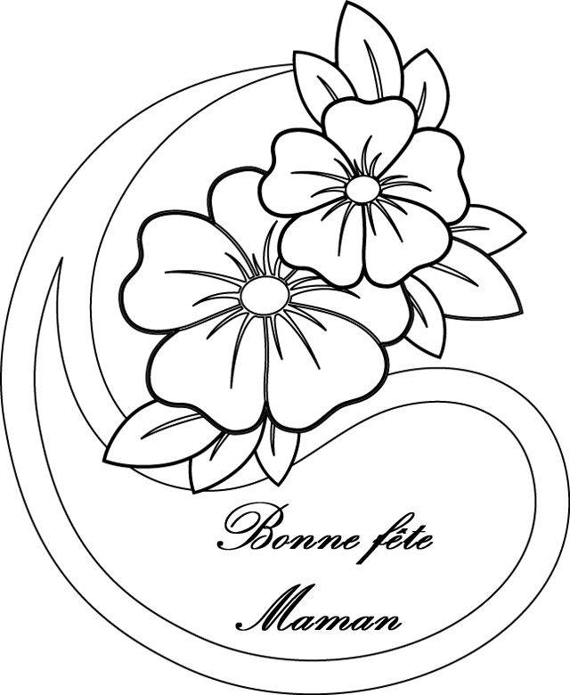 dessin de fleurs pour la fete des meres