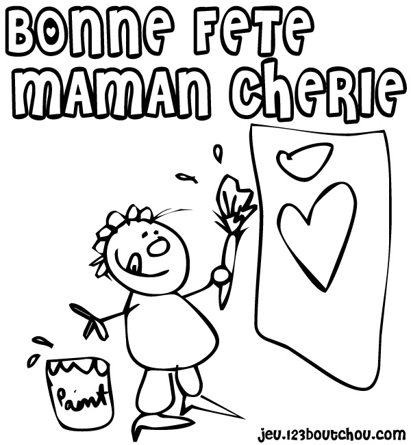 coloriage de fete des mere a imprimer gratuit