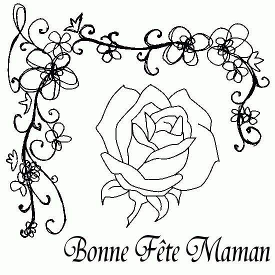 poeme et coloriage fete des meres