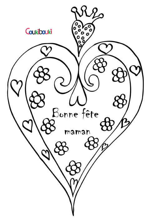 coloriage  dessiner pour fete des meres