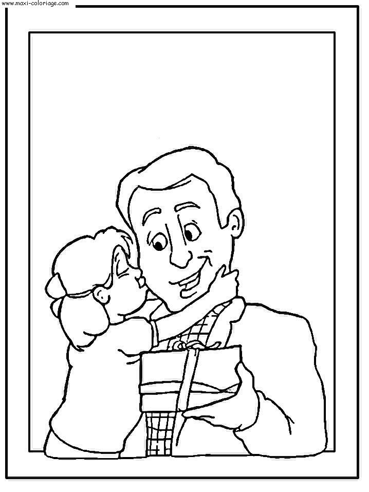 coloriage pour la fete des peres a imprimer gratuit