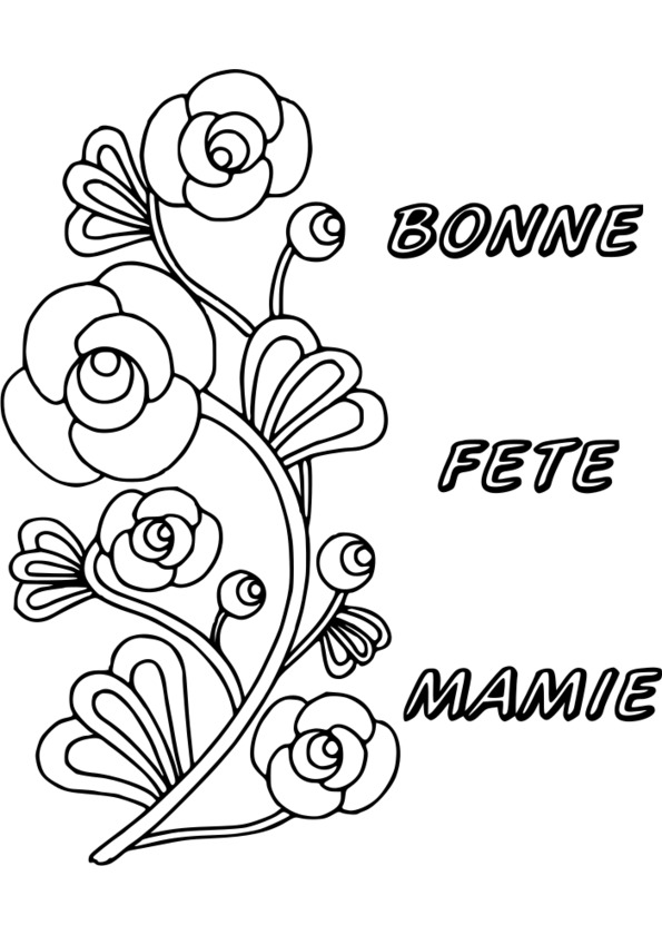 coloriage bonne fete maman a imprimer