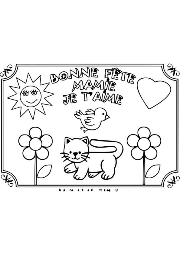 best coloriage bonne fte grandmaman with coloriage fte