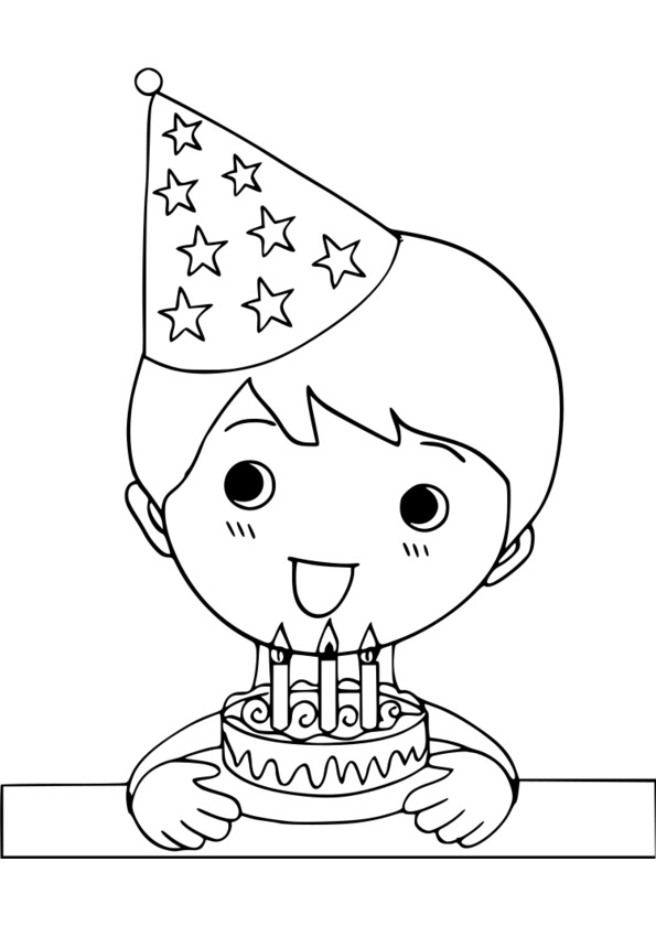 coloriage fte d'anniversaire