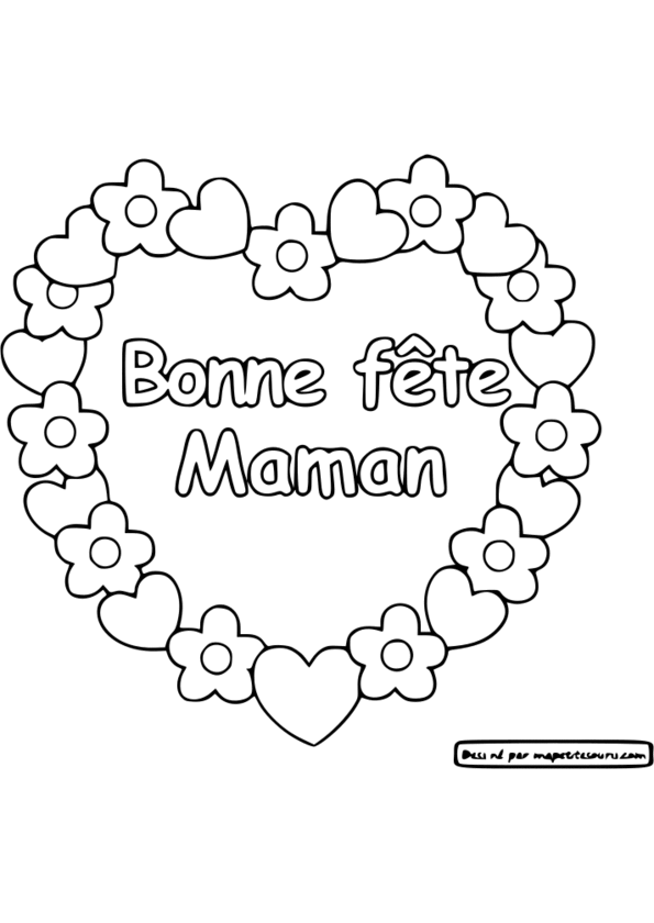 coloriage bonne fete mamie