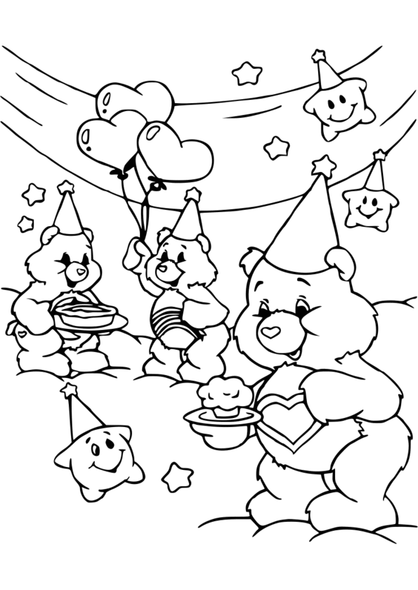 coloriage dora fête son anniversaire