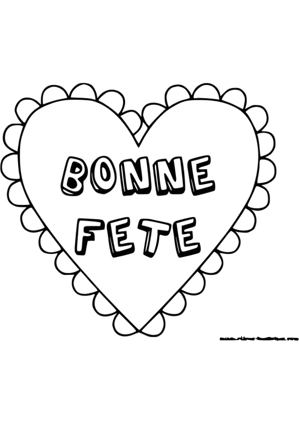 coloriage bonne fete mamie