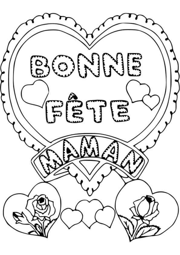 coloriage fete maman