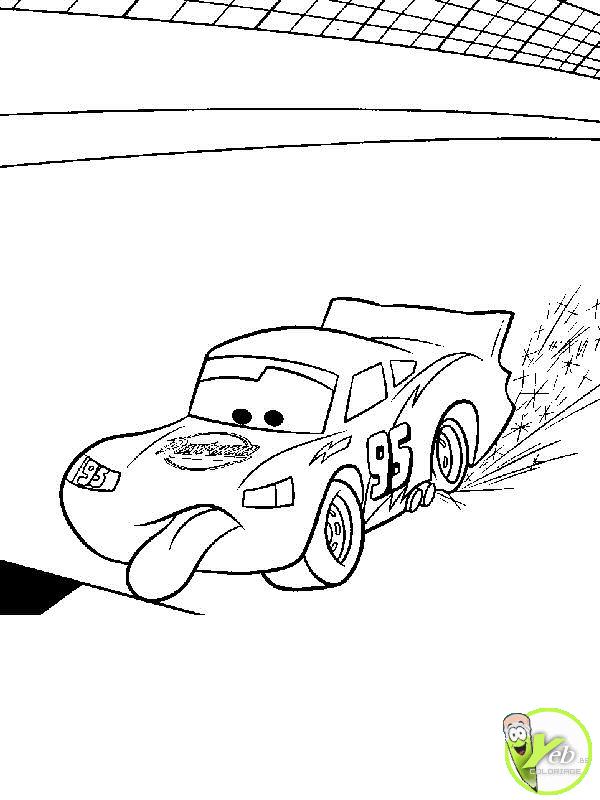 dessin a colorier de flash mcqueen a colorier