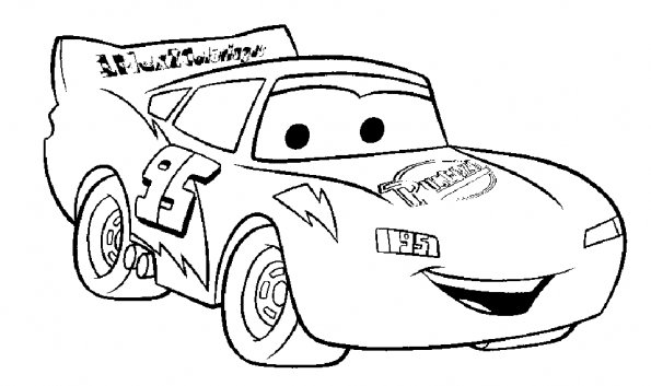 dessin à colorier de flash mcqueen a colorier