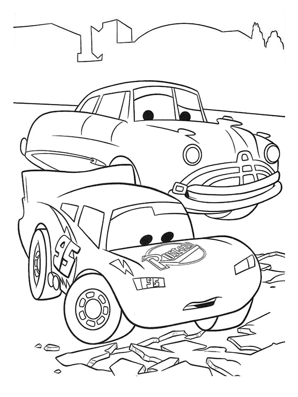 dessin flash mcqueen 2 à imprimer