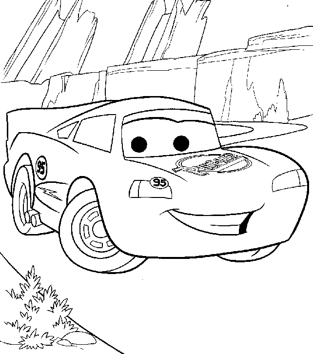 dessin à colorier flash mcqueen 2 gratuit