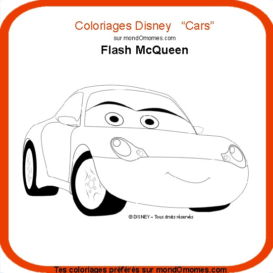 coloriage à dessiner flash mcqueen et martin