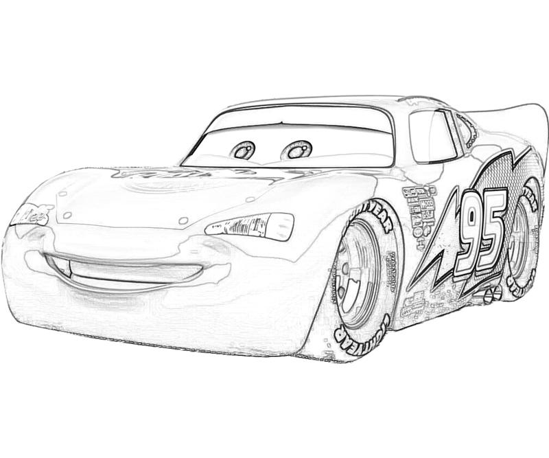 dessin à colorier flash mcqueen en ligne gratuit