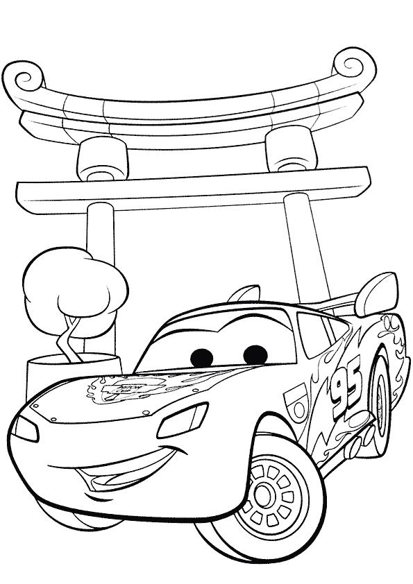 dessin à colorier magique flash mcqueen