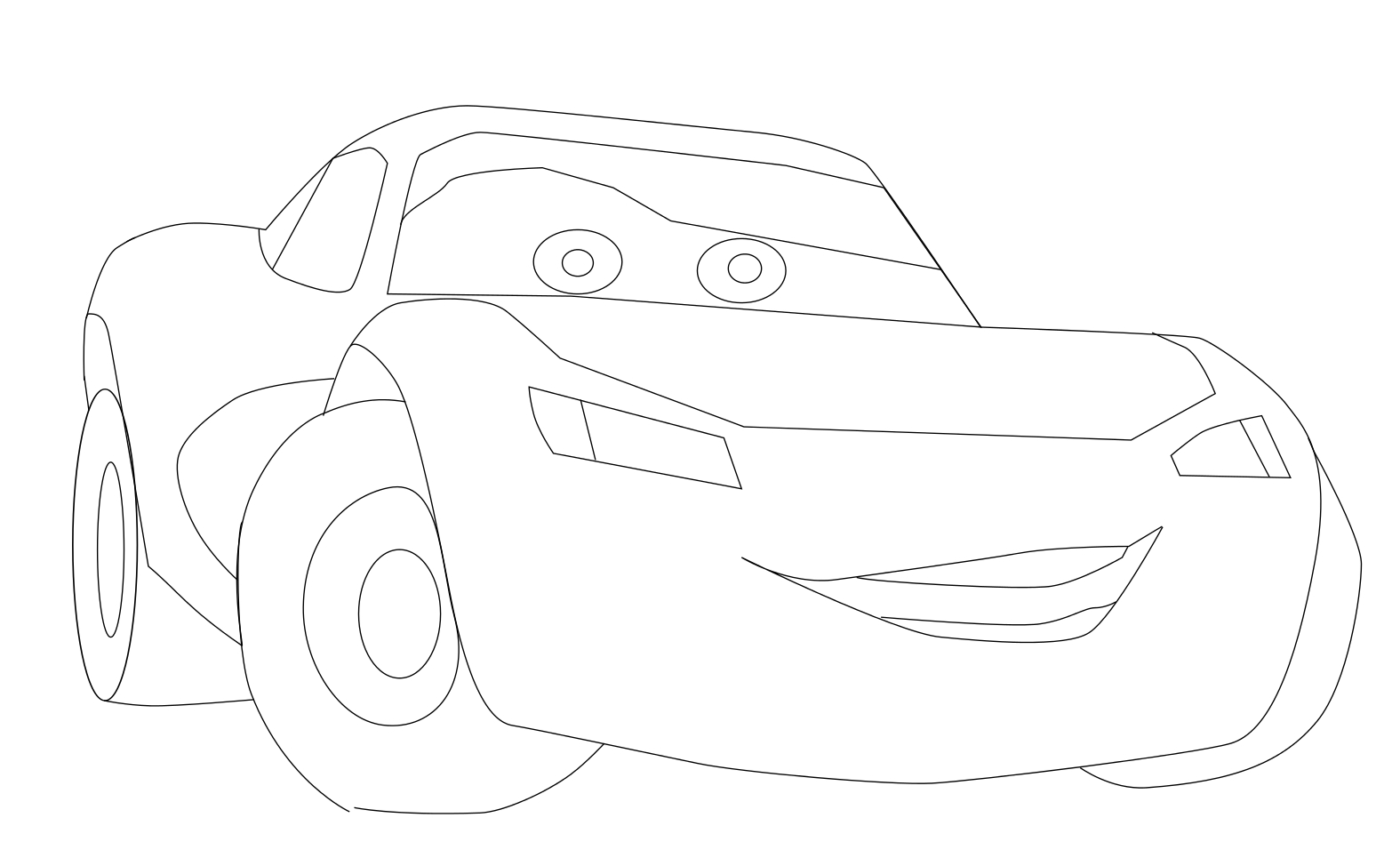 dessin ƒ colorier de voiture flash mcqueen