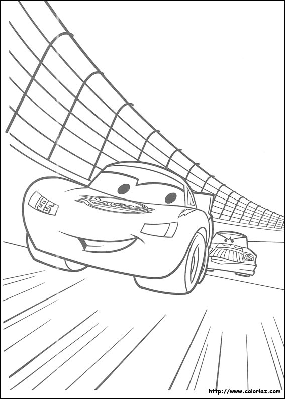 coloriage à dessiner flash mcqueen cars 2