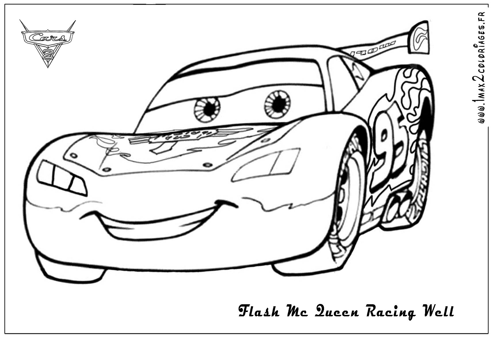 dessin a colorier magique flash mcqueen