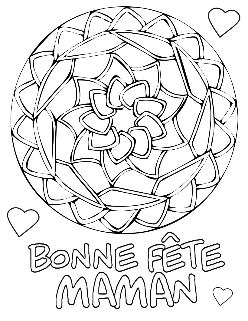 coloriage fleur fete des meres