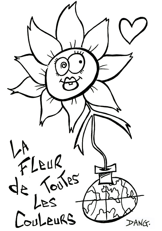 coloriage fleur de tournesol