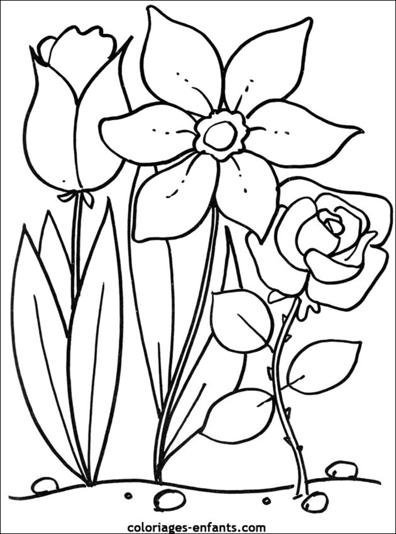 115 Dessins De Coloriage Fleur à Imprimer