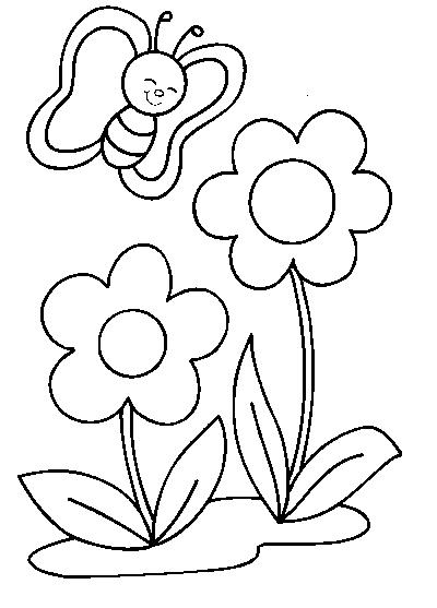 dessin à colorier fleur rigolote