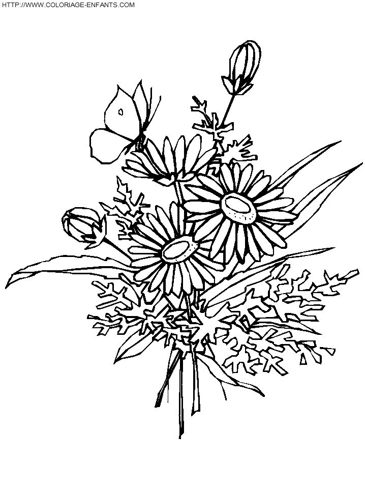 coloriage à dessiner de fleuriste