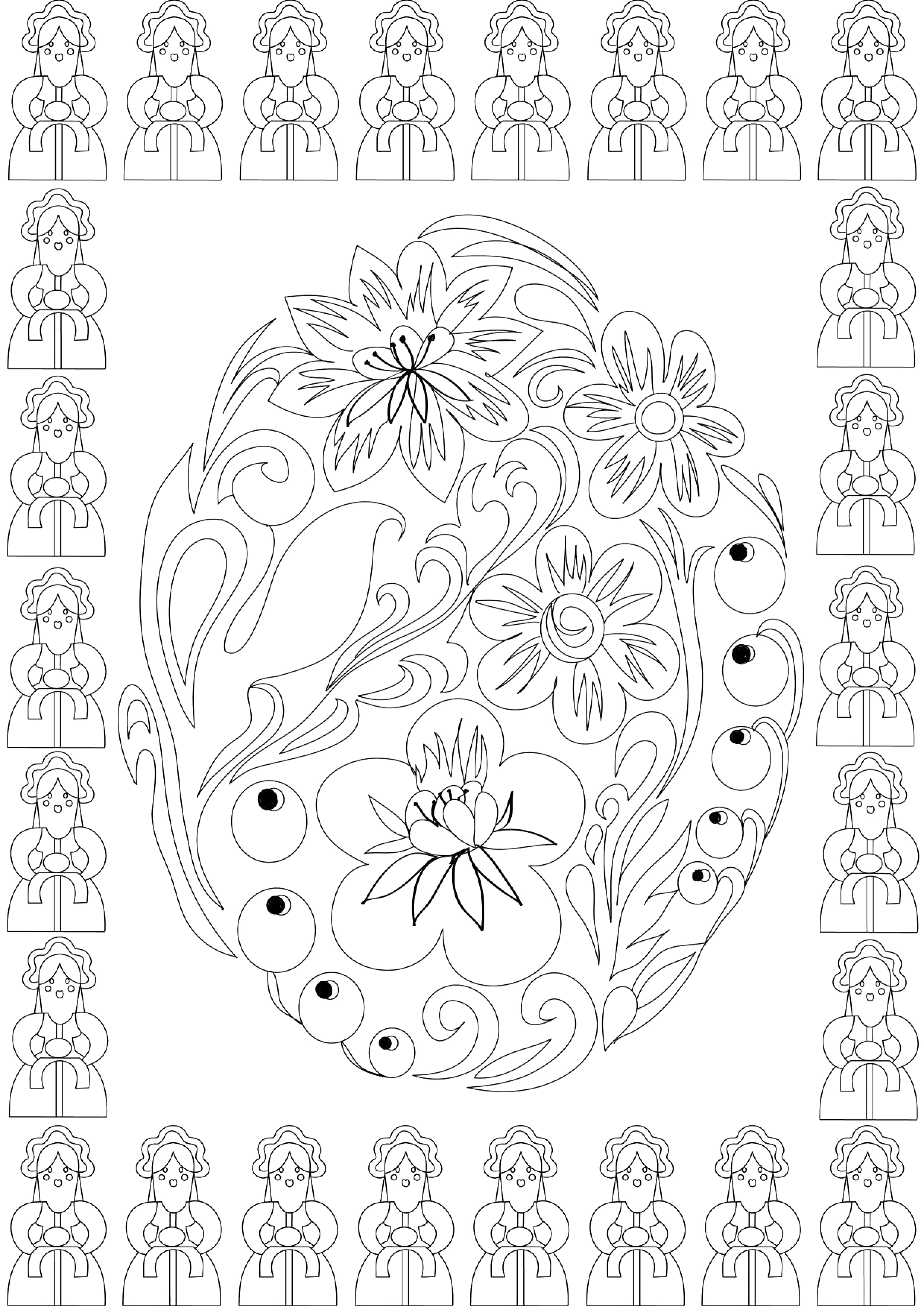 97 dessins de coloriage Fleurs Adulte imprimer Voir le dessin
