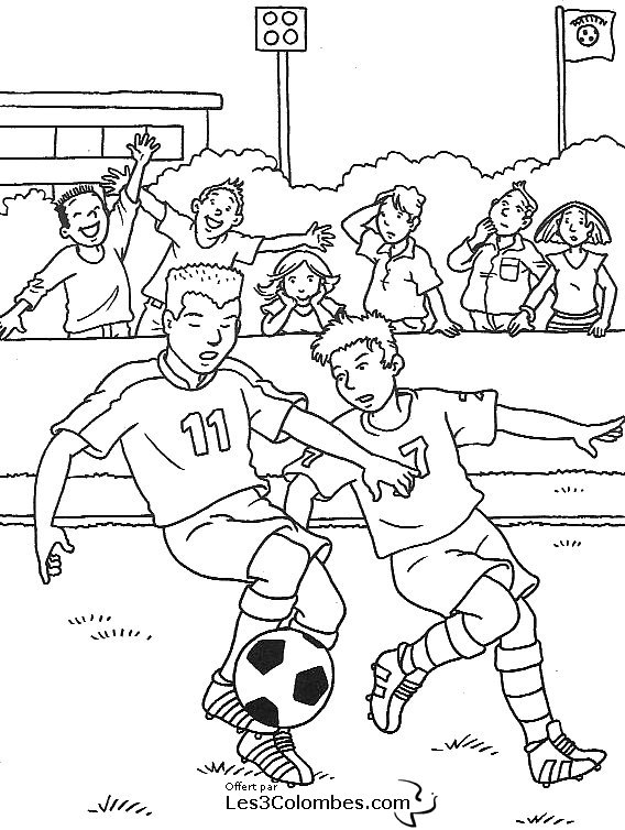 coloriage joueur foot a imprimer