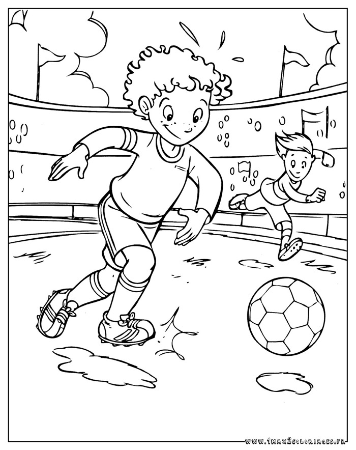 coloriage joueur foot a imprimer