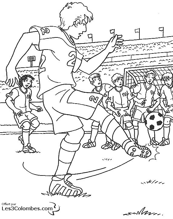 coloriage joueur foot a imprimer