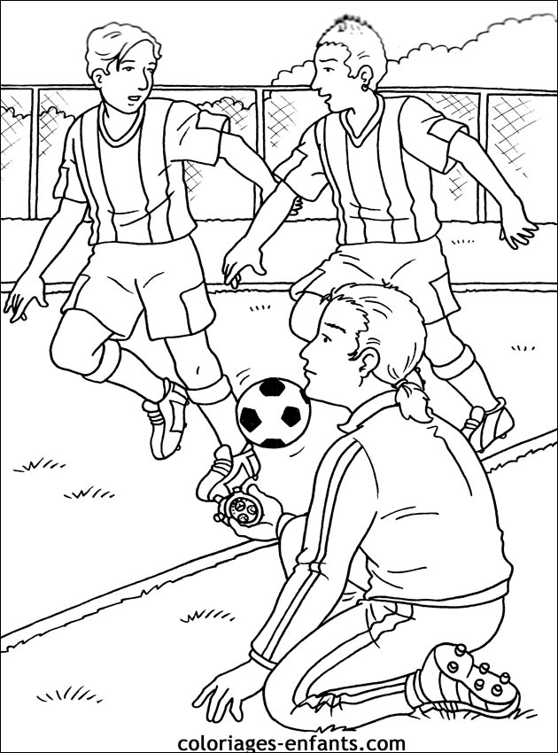 coloriage foot equipe