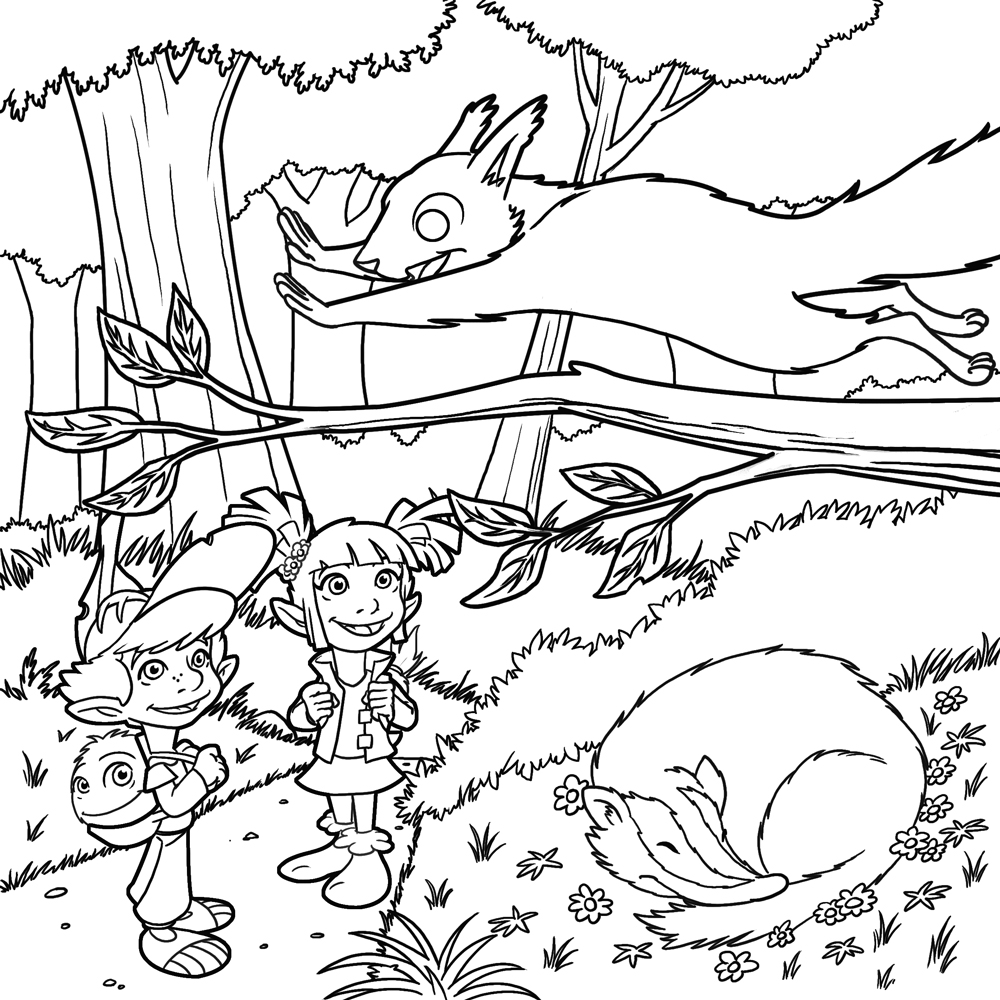 coloriage foret enchantƒ©e